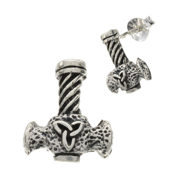 925er Sterling Silberohrstecker - Thors Hammer