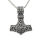 Stainless Steel Pendant – Thor’s Hammer with Vegvísir and Valknut