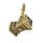 Stainless Steel Pendant - Celtic Hammer PVD - Gold-55mm