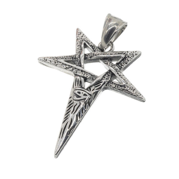 Stainless steel pendant - asymmetrical pentagram