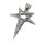 Stainless steel pendant - asymmetrical pentagram