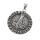 Stainless steel pendant - Thors hammer in rune ring Steel