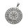 Stainless steel pendant - Thors hammer in rune ring Steel