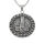 Stainless steel pendant - Thors hammer in rune ring Steel
