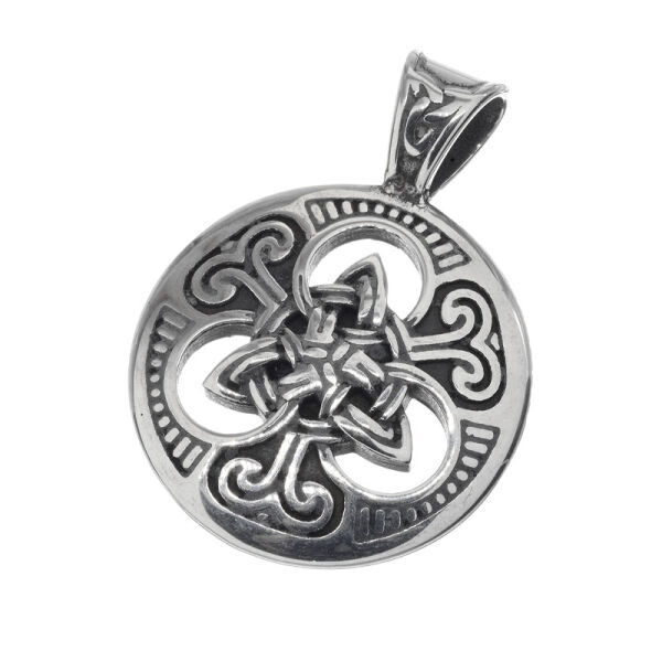 Stainless Steel Pendant Triskele “Jouko” Steel-45 mm