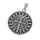 Stainless steel pendant - Benedictus medal - St Benedict Steel/Black