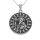 Stainless steel pendant - Benedictus medal - St Benedict Steel/Black