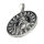 Stainless steel pendant - Benedictus medal - St Benedict Steel/Black