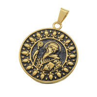 Edelstahlanhänger - Benediktusmedaille - St. Benedikt PVD-Gold/Schwarz