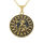 Edelstahlanhänger - Benediktusmedaille - St. Benedikt PVD-Gold/Schwarz