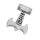Stainless steel pendant - Thors axe 40 mm without eyelet