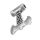 Stainless steel pendant - Thors axe 40 mm without eyelet