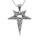 Stainless steel pendant - asymmetrical pentagram Steel