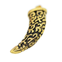 Stainless steel pendant - Horn “A boire” PVD-Gold 50 mm
