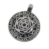 Stainless steel pendant "Star of David" Steel-49mm