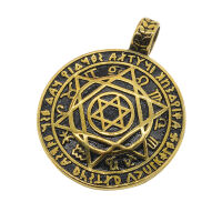 Stainless steel pendant "Star of David" PVD-Gold-43mm