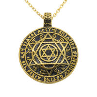 Stainless steel pendant "Star of David" PVD-Gold-43mm