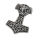 Edelstahlanhänger - Thors Hammer 26 mm Stahl