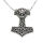 Stainless steel pendant - Thors Hammer 26 mm Steel