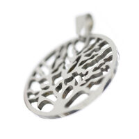Stainless Steel Pendant - Tree of Life Steel-32mm