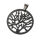 Stainless Steel Pendant - Tree of Life PVD-Black-28mm