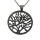 Stainless Steel Pendant - Tree of Life PVD-Black-32mm