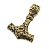 Edelstahlanhänger - Thors Hammer "Midgardschlange"