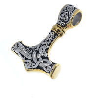 Edelstahlanhänger - Thors Hammer "Midgardschlange"