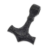 Edelstahlanhänger - Thors Hammer "Midgardschlange"