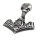 Stainless steel pendant - Thors hammer “Ohorg” steel 47 mm