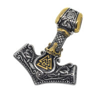 Stainless steel pendant - Thors hammer “Ohorg” Bicolor 43 mm