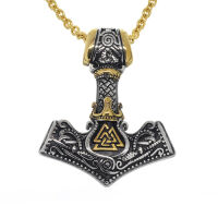 Stainless steel pendant - Thors hammer “Ohorg” Bicolor 43 mm