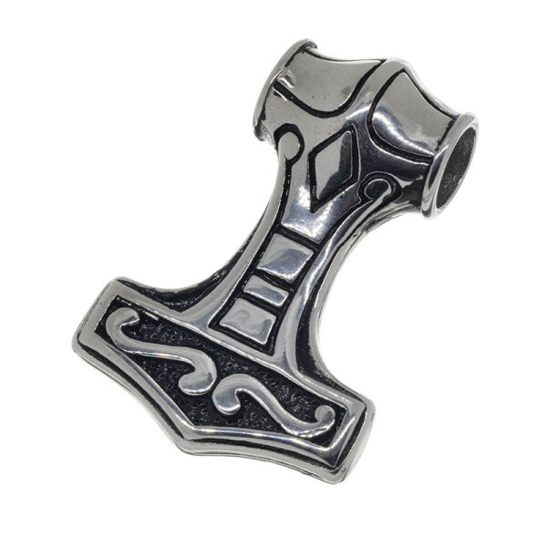 Stainless steel pendant - Thors hammer “Kylvor” Steel 46 mm