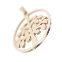 Stainless Steel Pendant - Yggdrasil PVD-Roségold-51mm