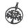 Stainless Steel Pendant - Yggdrasil PVD-Black-34mm