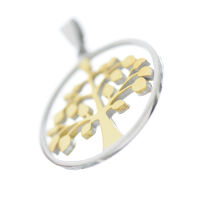 Stainless Steel Pendant - Yggdrasil PVD-Gold/Steel-34mm