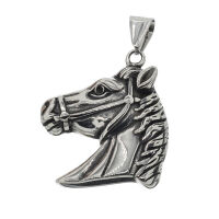 Stainless steel pendant - horse head  “Lore”