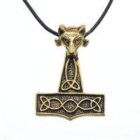 Thors Hammer mit Widderkopf Schwarz-32mm