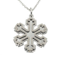 Edelstahlanhänger - Schneeflocke Stahl