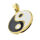 Stainless Steel Yin and Yang Pendant PVD-Gold-