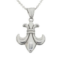 Edelstahlanhänger - Fleur de Lys Steel-33mm