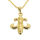 Edelstahlanhänger - Fleur de Lys PVD-Gold-27mm