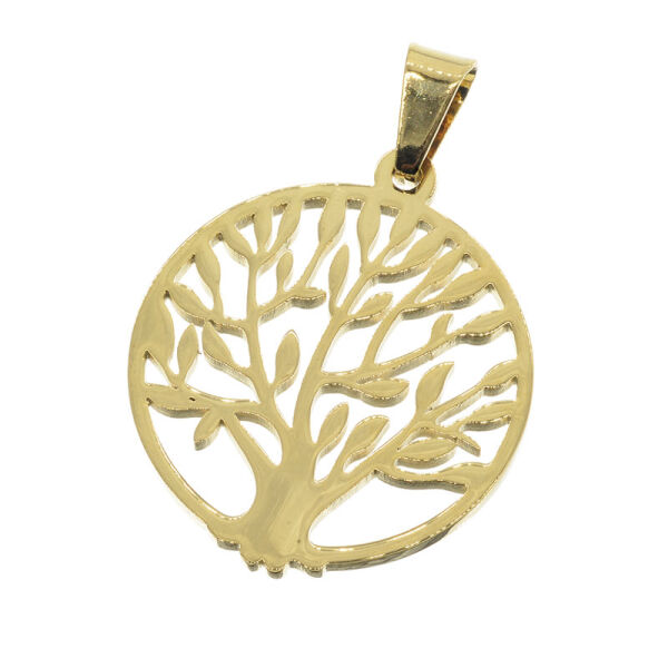 Tree of life with root of essence PVD-gold-38mm