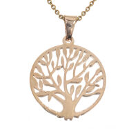Tree of life with root of essence PVD- rose gold-38mm