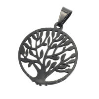 Tree of life with root of essence PVD- black-41mm
