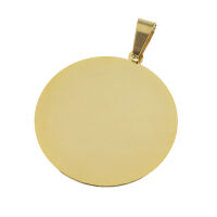 Stainless steel pendant - round engraving plate