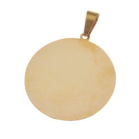 Stainless steel pendant - round engraving plate