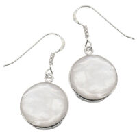 925 Sterling Silber Ohrhänger - Perlmutt mit Flügeln
