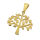 Edelstahlanhänger - Baum des Lebens PVD-Gold-36mm