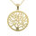 Stainless steel Pendant - Tree of Life, PVD-Gold-50mm, fixed eyelet